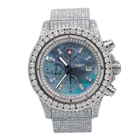 mens breitling watches with diamonds - breitling diamond bezel 55.